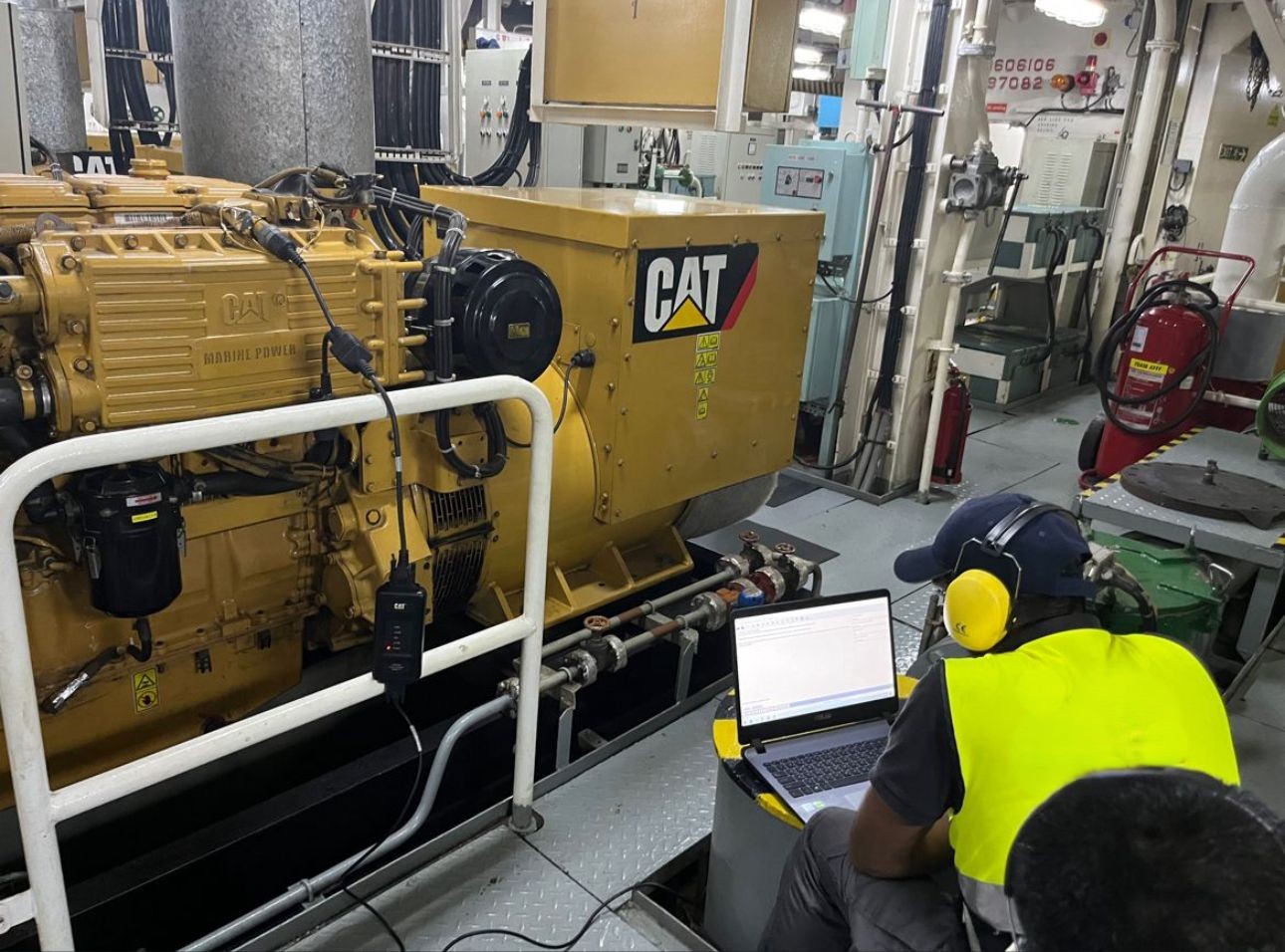 Engineer Omar during generator calibration