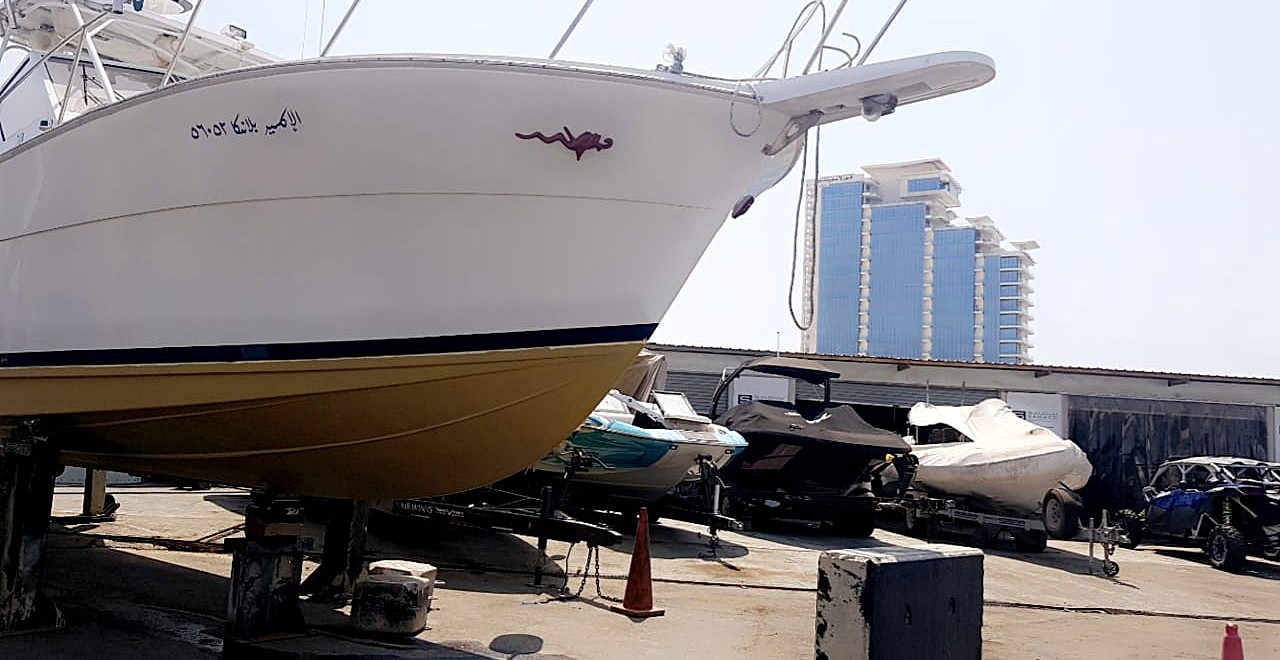 Blanca on dry dock